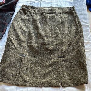 GAP Green Pencil Skirt with Slit for Work